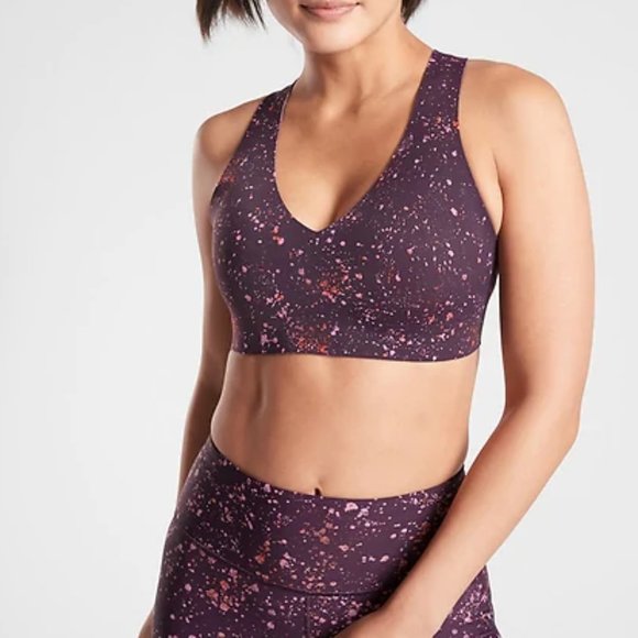 Athleta Other - NWOT Athleta Purple Splatter Reversible Sports Bra